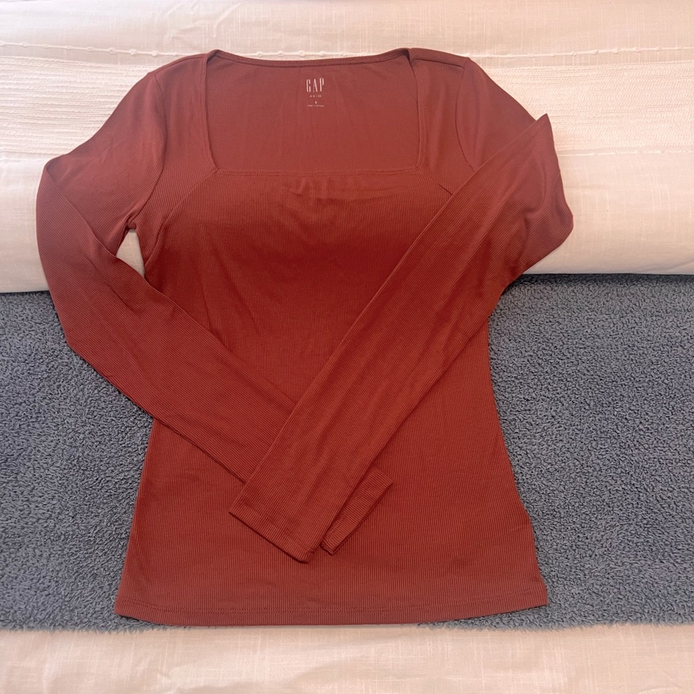 Gap Mini Rib Square-Neck T-Shirt - Picture 3 of 6
